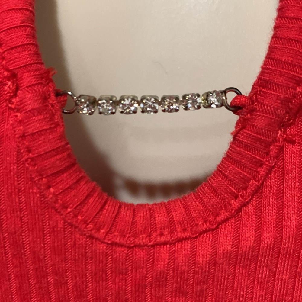 Rhinestone stranded top - Picture 4 of 10